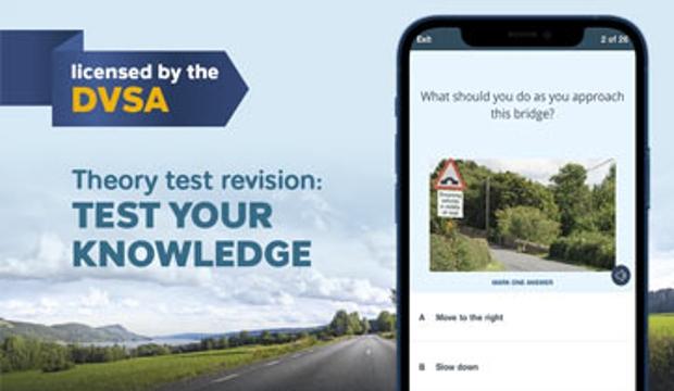 Theory test revision within the app
